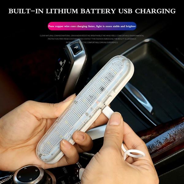 

onever new car interior light usb rechargeable reading light magnetic led reading night car styling