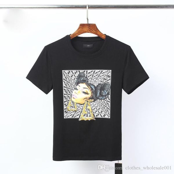 

2020ss mens women designer t shirts luxury ff tshirt summer men street hip hop stylist 3d tee shoes bag jeans tracksuits 08, White;black