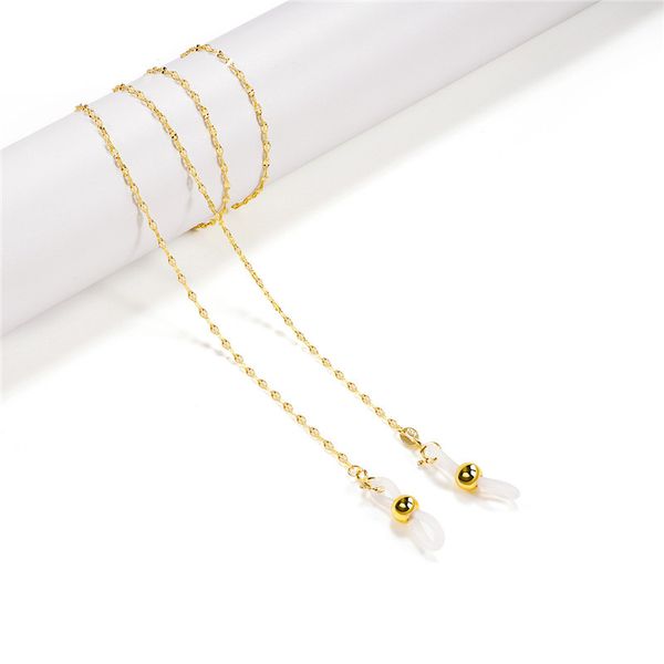 

s925 gold silver rose link chain sunglasses lanyard strap eyeglass necklace glasses cord for reading glasses accessories