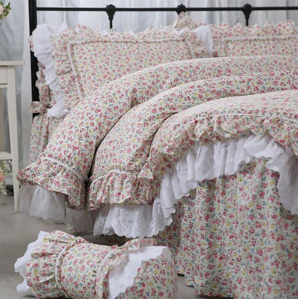 

bedding sets pastoral floral set, twin full  king cotton classic single double home textile bedspread pillow case quilt cover