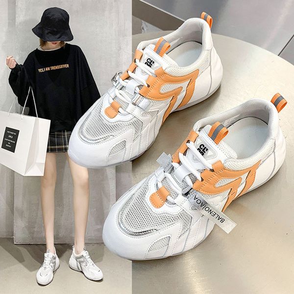 

dress shoes net women 2021 spring summer women's outdoor sports comfortable breathable non-slip thick bottom shoe, Black
