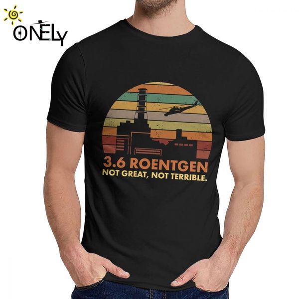 

man's t shirt chernobyl nuclear power station disaster radiation 3 6 roentgen unique design classic round neck retro t-shirt