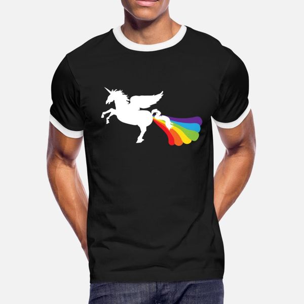 

pegacorn winged unicorn rainbow lgbt t shirt men personalized tee shirt o-neck formal graphic comical spring autumn slim shirt