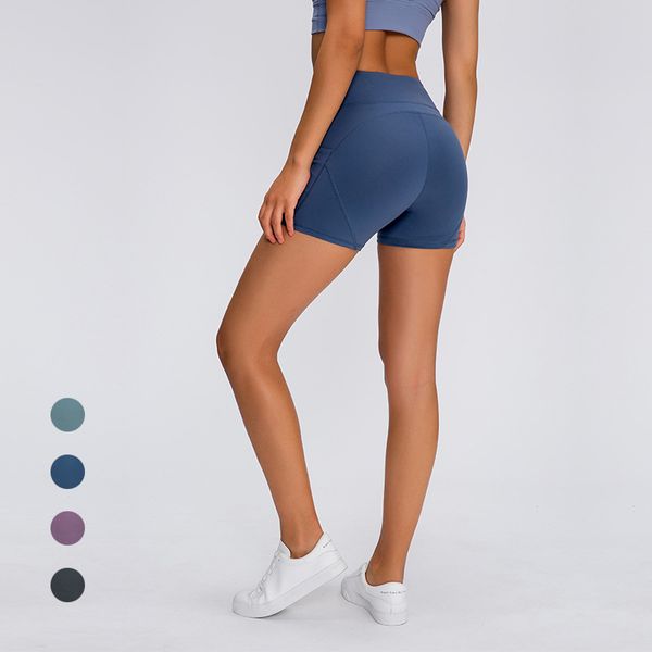 

2020 solid color women yoga pants high waist sports gym wear leggings elastic fitness lady yoga shorts tights workout, White;red