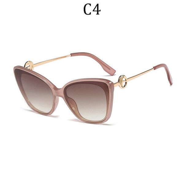 

2020 sunglasses ladies cat glasses gradient mirror sunglasses ladies metal frames001, White;black