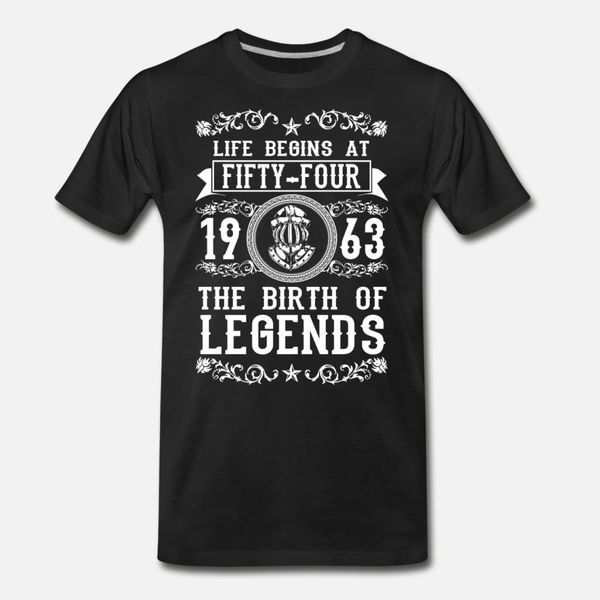 

1963 54 years legends 2017 t shirt men customized short sleeve o-neck leisure graphic building summer style pictures shirt