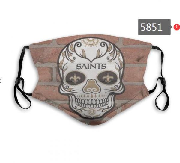

2020 new designer 5-layer dust mask men and women football team saints titans fashion ice hockey breathable personality skull face mask