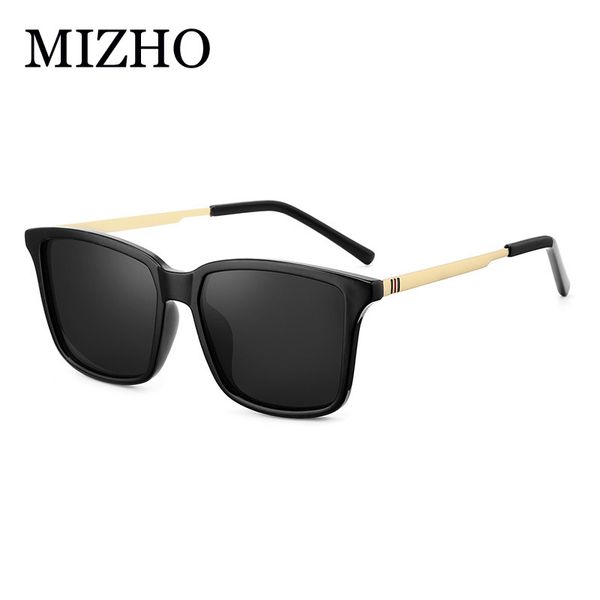 

mizho fashion guy's sun glasses from polarized sunglasses men classic design blue square sunglass women goggle uv400 driving, White;black