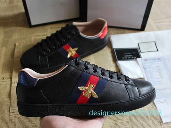 

glitter designer shoes new man luxury web sneaker with studs stripe famous ace embroidered for women silver shoes s03, Black