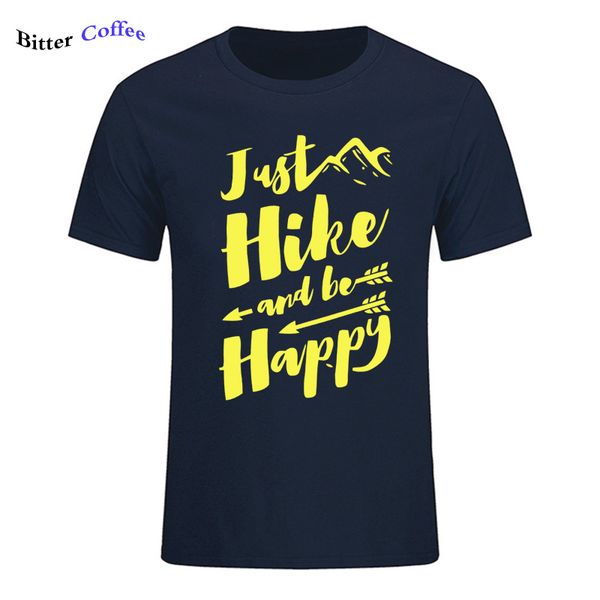 

2019 summer new short sleeve t-shirts men hike moutain happy t shirt for male graphic print homme tee shirt big size