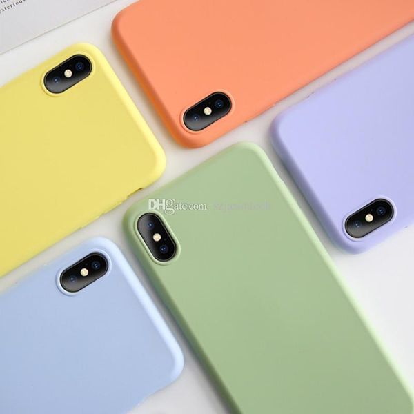 

for iphone6 7 8 plus x xr xs cover liquid silicone phone case full cover shockproof case with retail packing