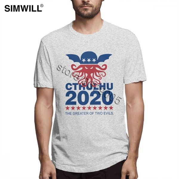 

funny cthulhu 2020 greater of two evils tees mens leisure short sleeves 100% cotton t-shirts o-neck tshirt plus size