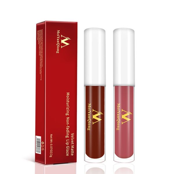 

luxury lipgloss matte lip gloss velvety lipstick liquid matte waterproof lip tint full & rich makeup cosmetic
