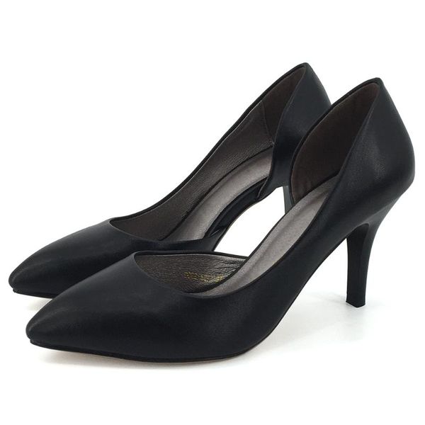 

women black pump comfort footwear ladies pointed toe dress shoe