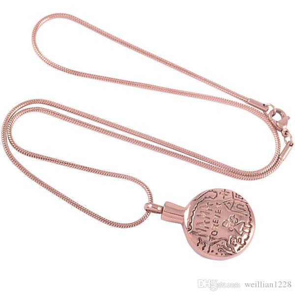 

z18 rose gold mama forever love round stainless steel cremation urn jewellry from ashes keepsake memorial pendant jewelry - engravab, Silver