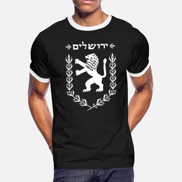 

lion of judah jewish pride israel flag jerusalem t shirt men design 100% cotton o-neck leisure loose funny spring slim shirt