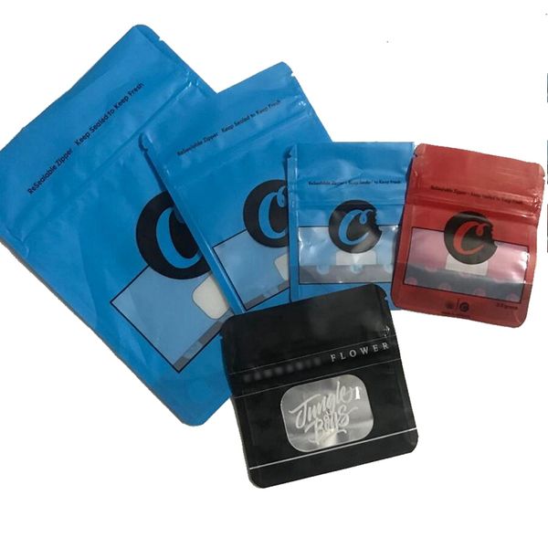 

3.5g 7g 1oz cookies california sf mylar childproof resealable zipper package bags jungle boys packing bag for herb flower cookie ziplock pak