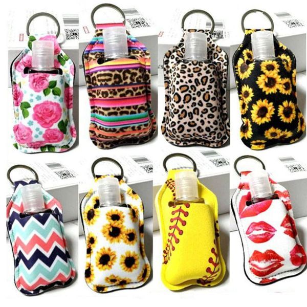 

lip gloss 1pc 30ml hand sanitizer keychain holders travel bottle refillable containers flip cap reusable bottles with carrier