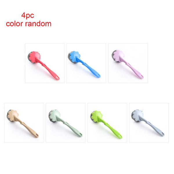 

4pcs anti-wear durable hanging cleaner steel wool pan brush kitchen supplies