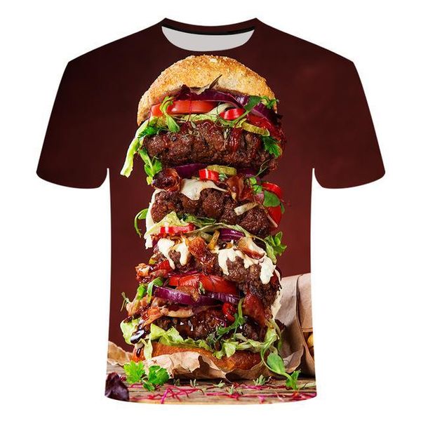 

zomer 3d bedrukte t-shirts frieten bedrukte stijlvolle korte mouwen ontwerp art afschilderen 3d print shirts kawaii kawaii men clothing