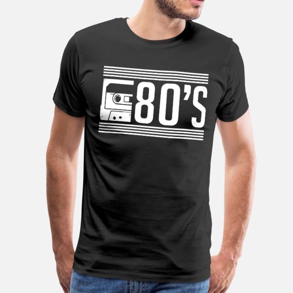 

80s кассетный тенниска мужчин дизайнер с коротким рукавом o-образным вырезом костюма графический моды летний стиль normal рубашка, White;black