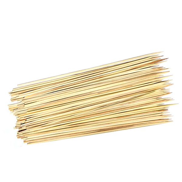 

1 pack bamboo skewers grill shish kabob wood sticks barbecue bbq tools