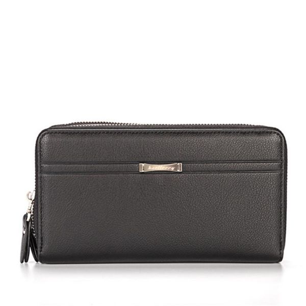 

large-capacity men's wallet clutch bag double zip wallet, Red;black