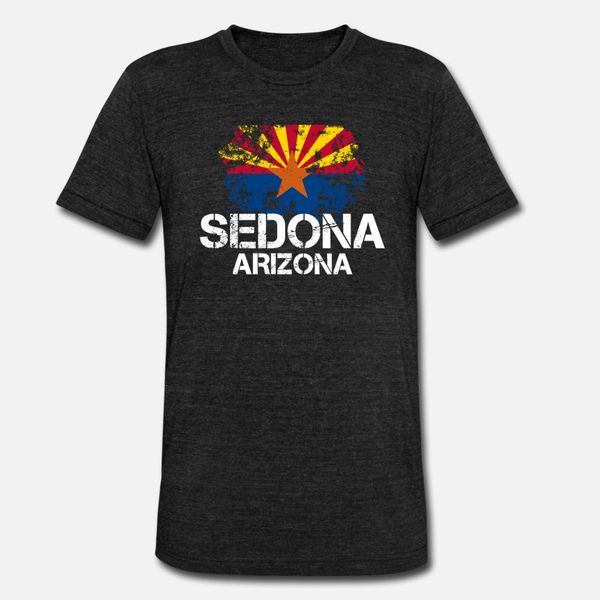 

sedona arizona state flag usa sunset vacation gift t shirt men create cotton euro size s-3xl slim fit authentic summer style standard shirt