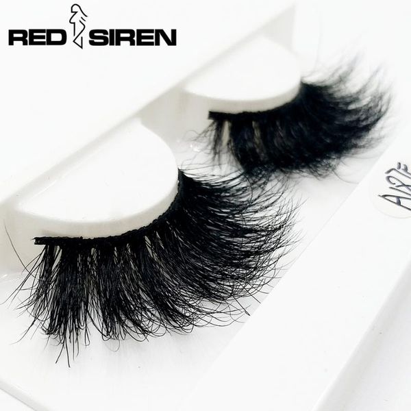 

false eyelashes red siren mink lashes 25 mm wholesale handmade real hair long dramatic make up fake