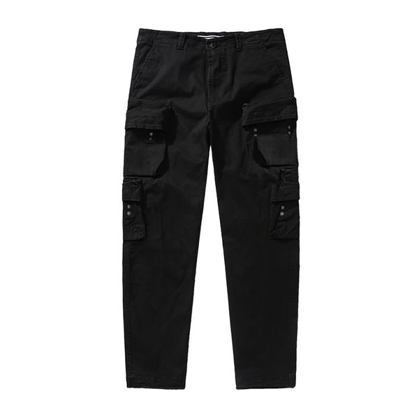 

stone pirates 20fw spring and autumn new style multi pocket men's cotton work clothes style trousers, Black