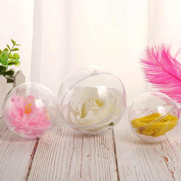 

party decoration 10pcs transparent balls sphere baubles diy ornament hanging for christmas tree can csv