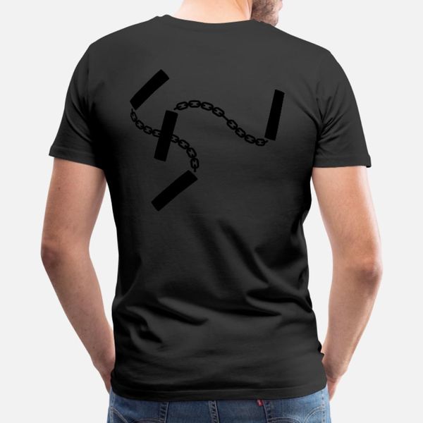 

nun chucks ninja weapons t shirt men crazy short sleeve o-neck standard crazy breathable summer pattern