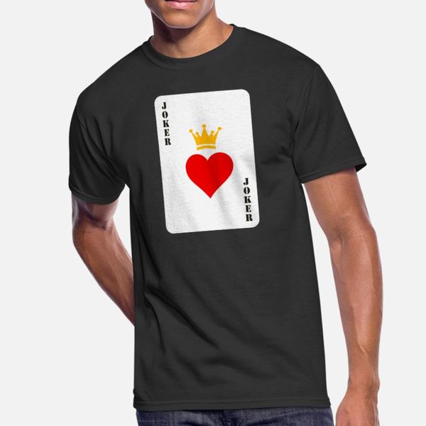 

joker card t shirt men customize cotton euro size s-3xl homme crazy comfortable spring autumn letter shirt