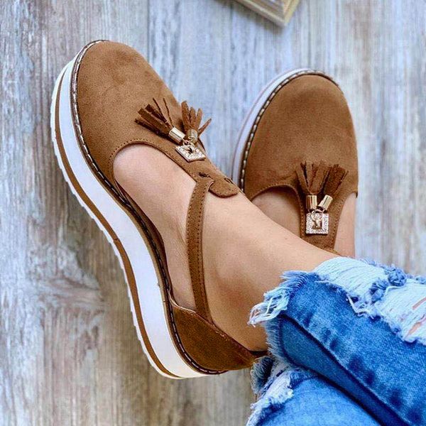 

pu leather sandals ladies fringe sewing plastform flat shoes fashion comfortable casual sandals female 2020, Black