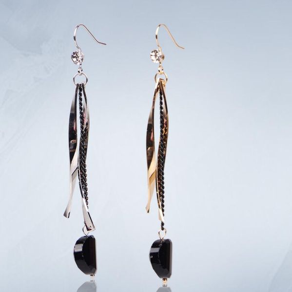 

jewelry crystal chain earrings crystal tack earrings for women simple fashion of shipping, Silver