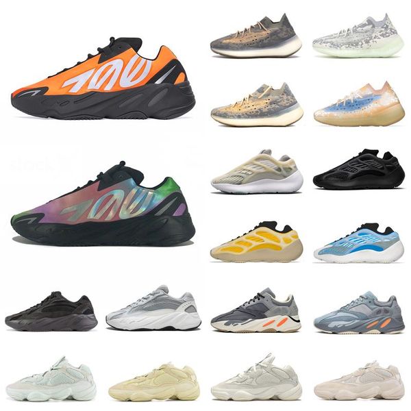

kanye men women running shoes 700 v3 reflective wave runner azael alvah vanta hospital blue 500 stone mens trainers fashion sports sneakers, White;red