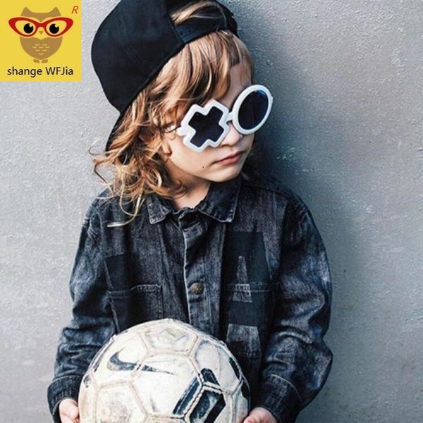 

2020 fashion xo round sunglasses for children boys girls sun flower child glasses with uv protection, White;black