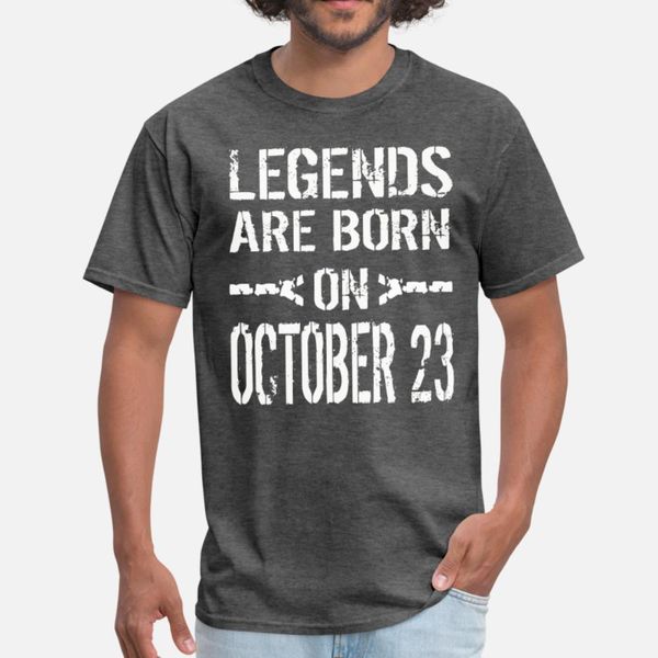 

legends are born on october 23 t shirt men designs cotton round neck gents graphic comfortable summer style original shirt