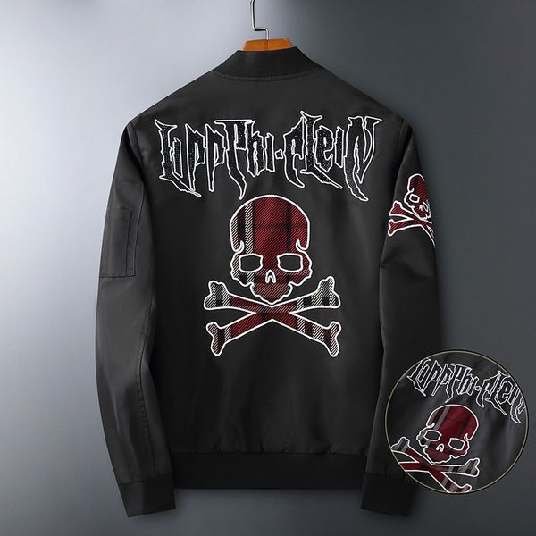 

Men's jacket men's European products 2020 Autumn jacquard horse embroidered baseball collar casual trench coat men's fashion