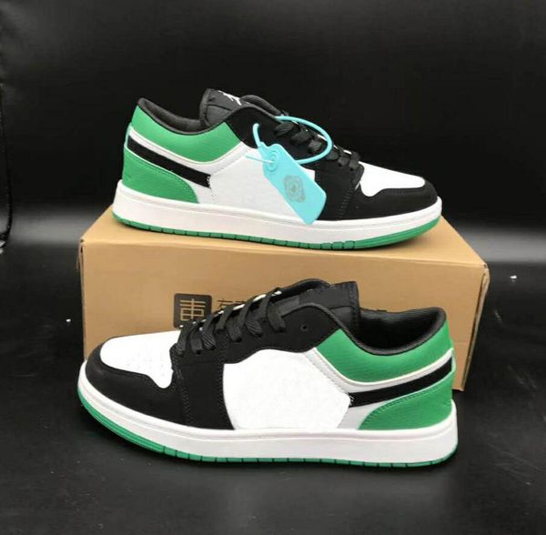 

classic men women sneakers fashion low cut leather casual 1s og dunk shoes outdoor skateboarding sports shoes size 36-44, Black