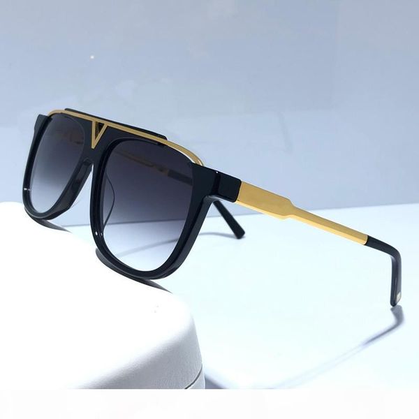 

mascot sunglasses luxury popular retro vintage z0936e men designer sunglasses shiny gold summer style laser logo gold plated come with case, White;black