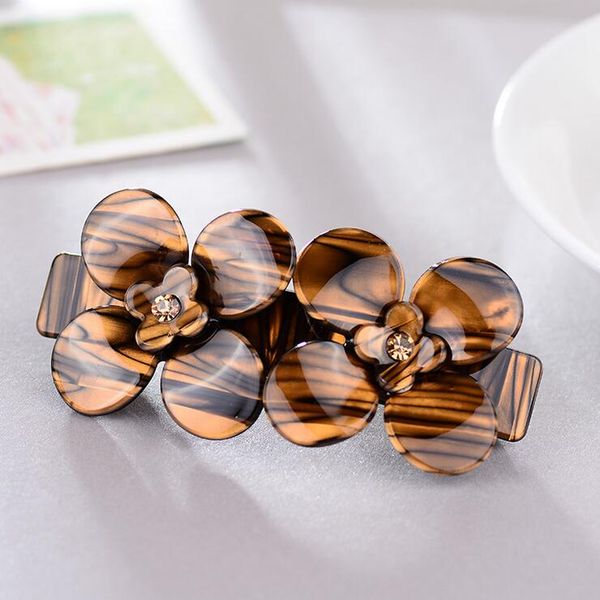 

korean style summer jewelry new floral design acrylic goody hair barrettes candy colors fashion barrette sa015, Golden;silver