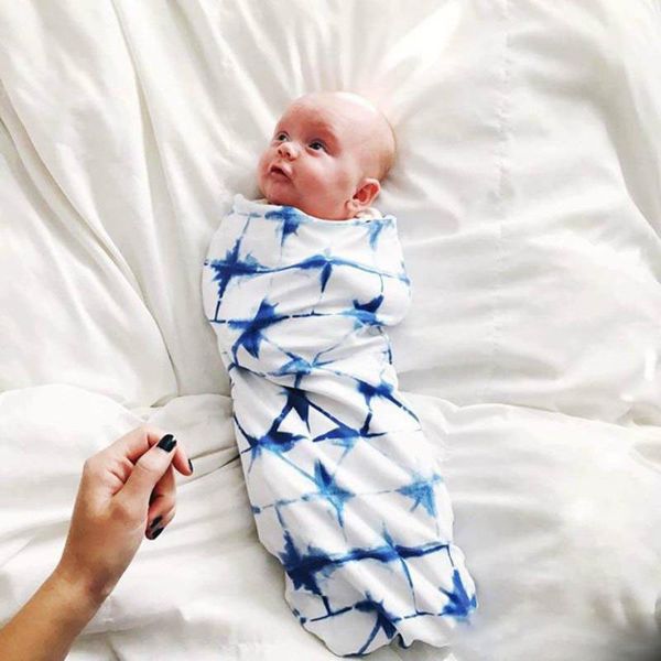 Infante recém-nascido do bebê Swaddle sacos de dormir dos desenhos animados Animais Florals bebê Muslin Blanket + Chapéu do bebê macia Cocoon sono Sack com chapéu