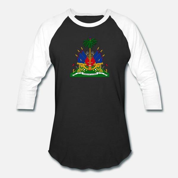

haiti emblem coat of arms t shirt men personalized short sleeve round neck homme sunlight funny spring autumn natural shirt