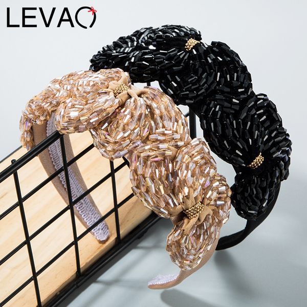 

levao китай кристалл hairbands новый глава хооп ободок тюрбан ободки леди головной убор мода женщин твердые девочки аксессуары для волос cx2, Silver