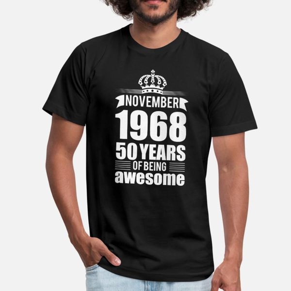 

ноябрь 1968 50 лет существование высокой тенниски мужчин custom 100% хлопок раунда шея костюм сумасшедшей моды летнего стиль normal рубашки, White;black