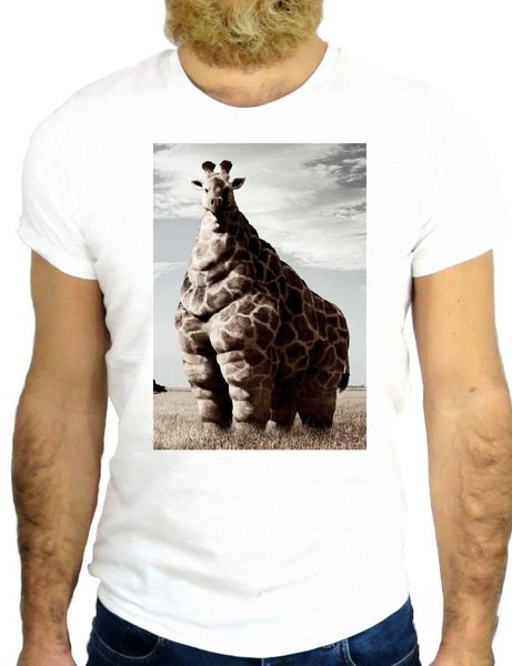 

2019 fashion tshirts funny streetwear brand clothing giraffe fat big cartoon cool amazing nice cartoon animal personality tees