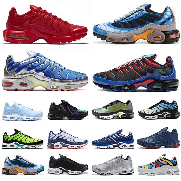 

новое прибытие по всему миру tn plus se мужчины кроссовки тройной черный белый парашют пережитка будущее психическое синий женщины спортивны, White;red