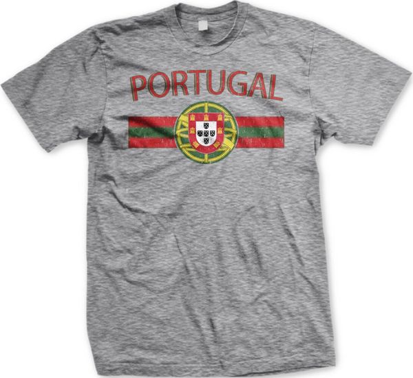 

португалия проблемные флаг баннер -португальский герб crest cotton straight o-образным вырезом с коротким рукавом смешные hipster t shirt