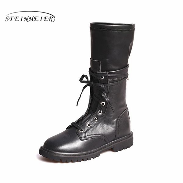 

winter motorcycle boots women genuine leather boots comfortable quality soft shoes brand designer handmade 2020 black